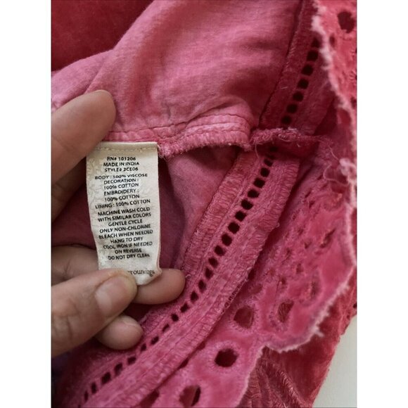 Soft Surroundings Deidre Womens Eyelet Tunic Top Size M Floral Embroidered Boho - Picture 6 of 6